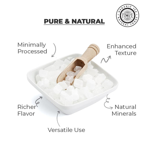 PACK 6 3.1 oz (88 Pride Of India - of - Natural Crystal Rock Sugar Whole- gm) Dual Sifter Jar, Authentic Indian Sugar
