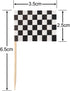 Pangda 100 Pack Checkered Racing Flag Toothpicks - Cupcake Picks, Toothpick Flag Dinner Race Car Cake Toppers, Party