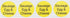1 Inch 500 Sausage, Egg & Cheese Deli Labels Round Circle Dots Total Stickers