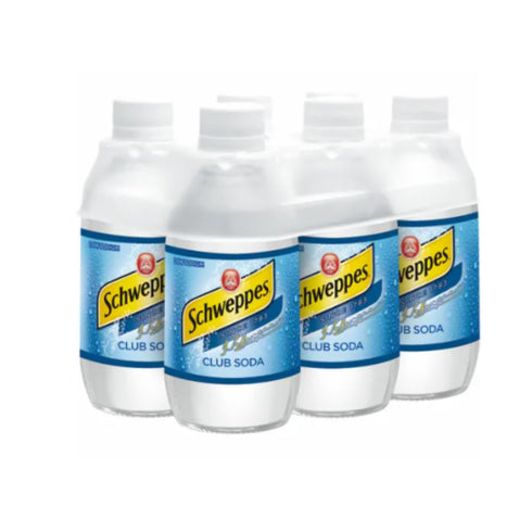 Schweppes 10 Oz 1- 6 count , Club Soda, Fl Bottles