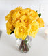 Dozen From You Flowers - One Yellow Roses with Glass Vase | Fresh Flower Bouquets for Birthday, Anniversary, Get Well