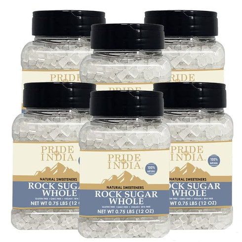 Pack of 6 - Pride Of India - Natural Crystal Rock Sugar