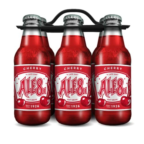 Ale 8 One Cherry, Mini Glass Bottles, 7 Ounces, Pack of 6,