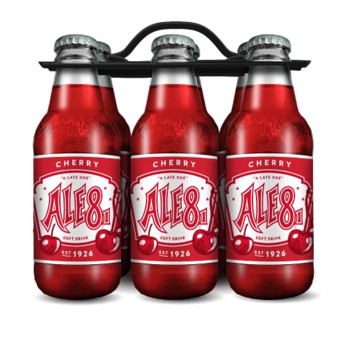 Ale 8 One Cherry, Mini Glass Bottles, 7 Ounces, Pack of 6,