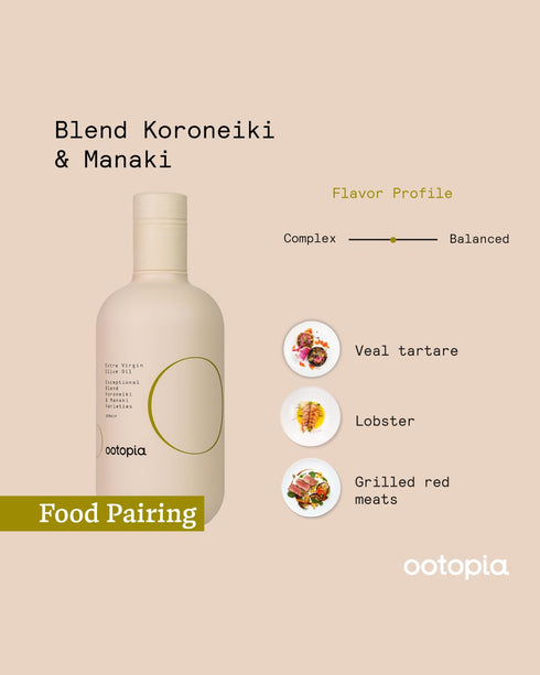 100% (8.45 oz) Ootopia Greek Extra Virgin Olive Oil - Organic Koroneiki and Manaki Oil Blend Made from Pure Early