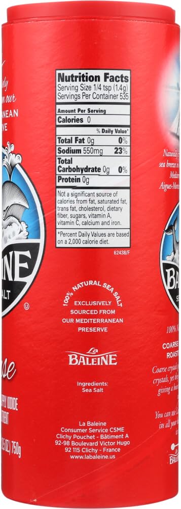 La Baleine 26.5 OZ(Pack 3) Salt Sea Salt Coarse