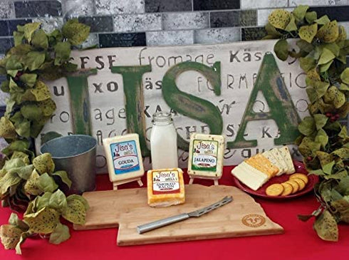 Generic Nebraska Farmstead Cheese Block 3 Piece Sampler | Gouda, Smoked Bacon, Jalapeno
