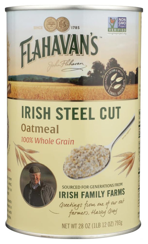 Flahavan's Irish Steel Cut Oatmeal Tin, 28-ounces (Pack of 2) by Flahavans