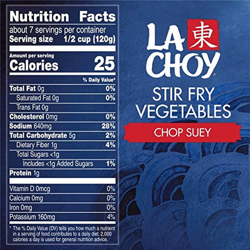 La Choy 28oz (Pack 3) , Chop Suey Vegetables, Can
