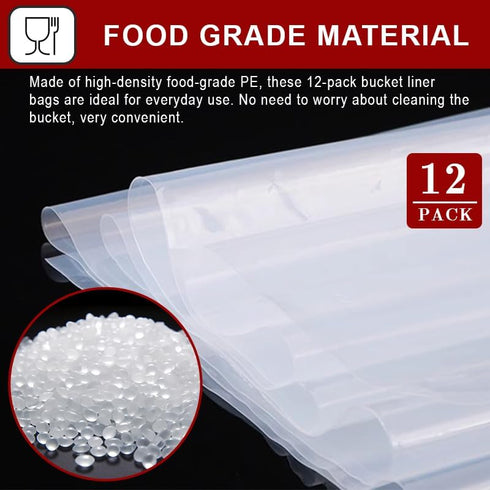 SXEDMUHD 5 12 Turkey Brine Bag, gallon barrel lining bag, pieces, for curing and salting, super heavy duty leak proof