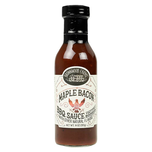 14oz Brownwood Farms Ghost Pepper & Maple Bacon BBQ Sauce Bundle Bottles