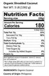 3 Lbs Anna and Sarah Organic Shredded Coconut, Unsweetened, Medium-Size, Perfect for Recipes, All Natural Flakes