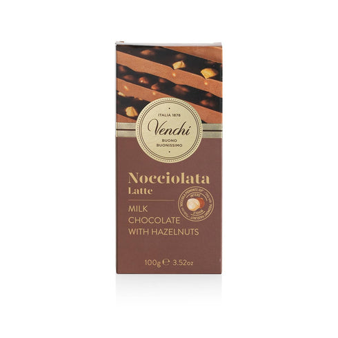 Venchi Nocciolata Milk Chocolate Hazelnut Bar, 3.52oz