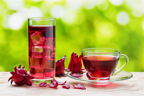 8 oz, 100% Worldwide Botanicals Organic Hibiscus Tea Loose Leaf, Cut and Sifted Egyptian Hibiscus sabdariffa AKA