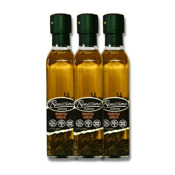 Benissimo Oil, Roasted Garlic, 8.10-Ounce (Pack of 3)