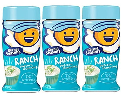 Kernel Season's Popcorn Seasoning Variety of 3, Ranch Parmesan & Garlic and White Cheddar
