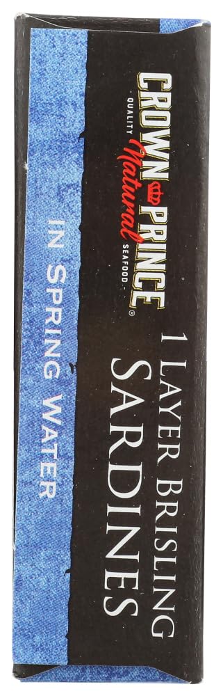 3.75 oz (106 Crown Prince Natural, Brisling Sardines, in Spring Water, g)