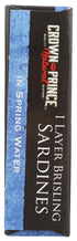 3.75 oz (106 Crown Prince Natural, Brisling Sardines, in Spring Water, g)
