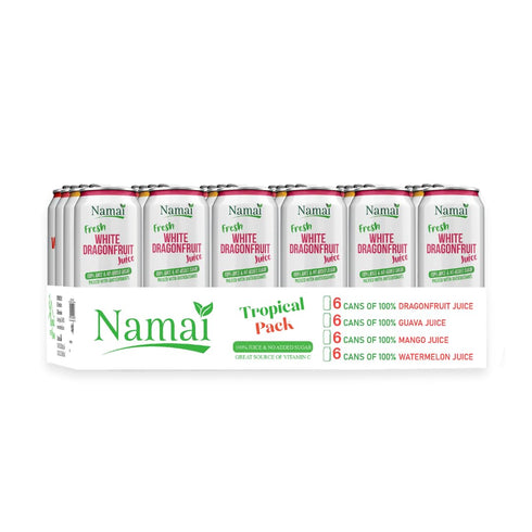 100% Pack, Pack 24 Namai All Natural Pure Juice Tropical No Added Sugar, No Preservatives