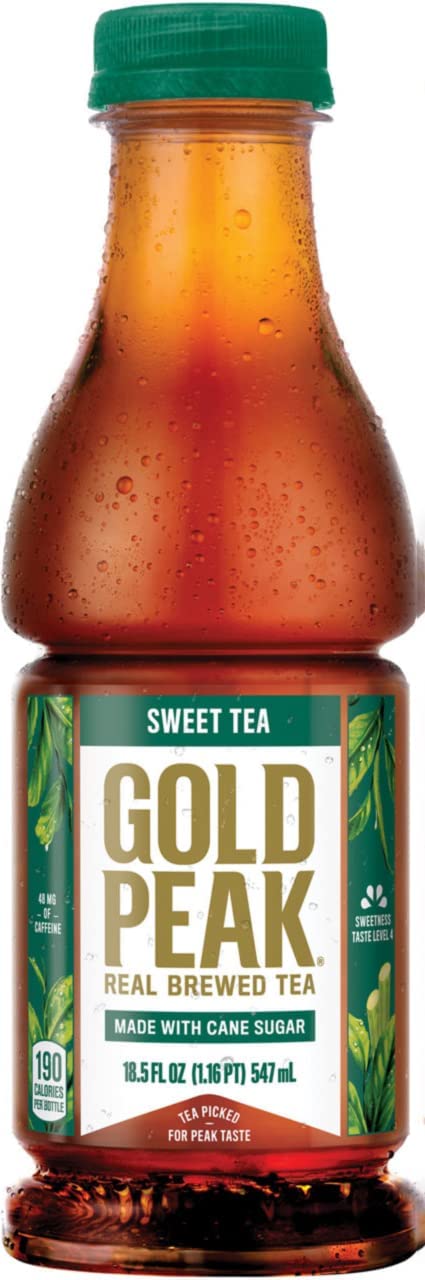 Gold Peak Sweetened Black Iced Tea Drink, 18.5 fl oz (12 Pack