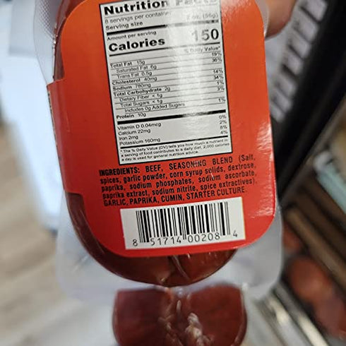 Basil Grocery (1LBS Nazar Parmak SUCUK HOT) Fermented and Cured Halal - sausage