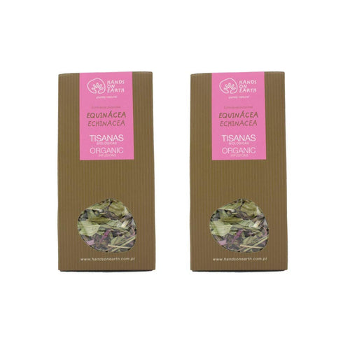 Hands on Earth Organic Echinacea Tea, 2x25g (0.88oz), Loose Leaves, Serves 48 Cups, Pack of 2