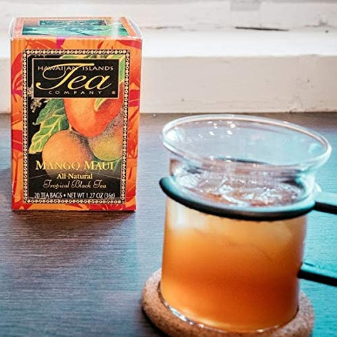 Hawaiian Islands Tea Company Mango Maui Black Tea, All Natural - 20 Teabags