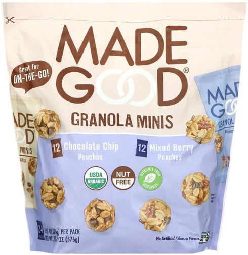 Generic Made Really Good Granola Minis, Chocolate Chip and Mixed Berry, 24 Pouches,
