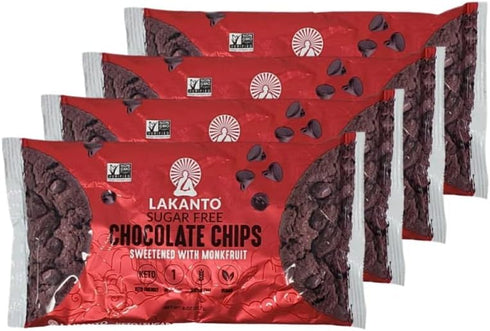 Lakanto Sugar Free Chocolate Baking Chips Sweetened with Monkfruit - Pack of