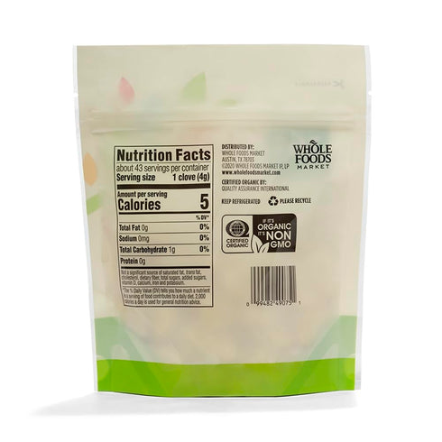 365 by Whole Foods Market 6oz, 6 OZ Organic Peeled Garlic