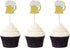 24 PCS Gold Glitter Beer Mug Cupcake Toppers, Food Cake Picks for Party Decor