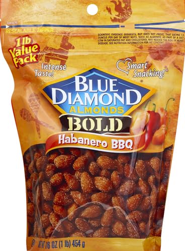 16 Blue Diamond Almonds, Bold Habanero BBQ, Ounce