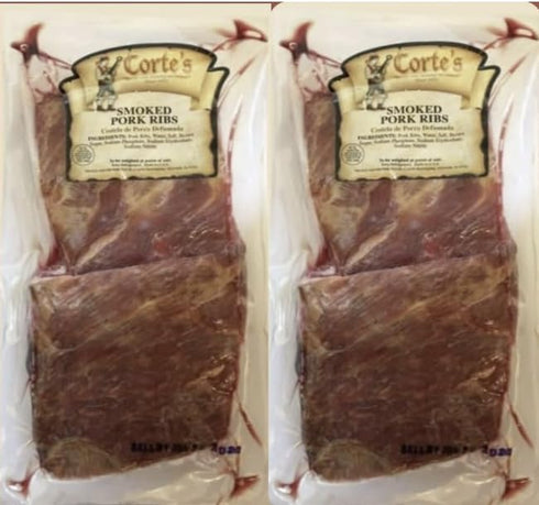 17.64 oz Pack 2 Corte's Brazilian Smoked Pork Ribs | of + Exclusive Brazil in Texas Bracelet | Costelinha de Porco