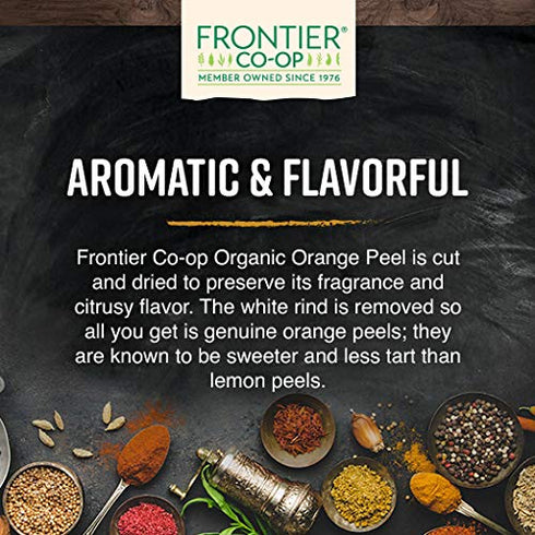 1 lb Frontier Co-op Organic Bulk Orange Peel