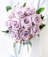 Dozen From You Flowers - One Purple Roses with Glass Vase | Fresh Flower Bouquets for Birthday, Anniversary, Get Well