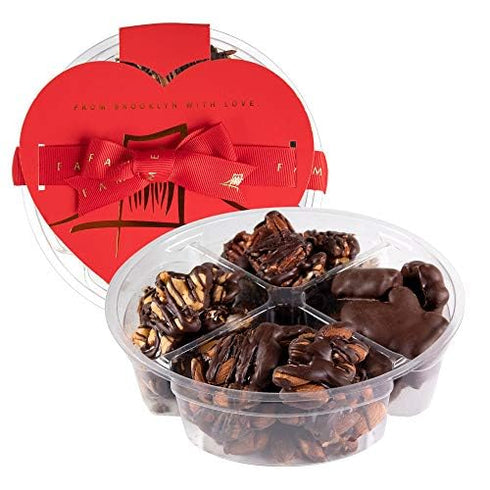 Box of Caramel Chocolate Covered Nuts - Assorted Variety of Chocolate Nuts,