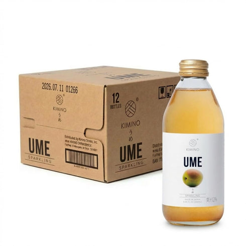 KIMINO DRINKS Sparlking Ume Juice, 8.45 FZ (Pack of 12)