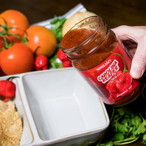 3-Pack Set 12 Pepper Joes Hottest Salsa Variety Carolina Reaper, Ghost, and Scorpion Salsa Ounce Spicy Salsa Jars Gift