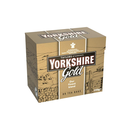 80 Count (Pack 1), 80 Yorkshire Tea, Gold, Pillow Tea Bags, of Premium Blend, Rich, Smooth, and Satisfying, Classic