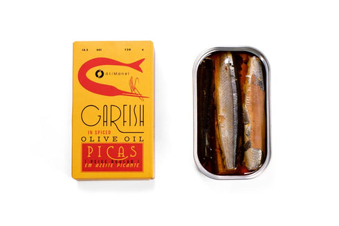 Ati Manel Canned Garfish in Spiced Olive Oil | 1 x 120g Tinned Fish