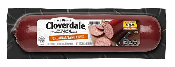 Cloverdale Tangy Summer Sausage 28 Ounce Gluten-Free, No Added MSG Summer Sausage,