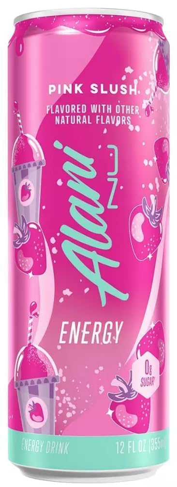Generic Pack 15 -12 oz AIani. Nu Sugar Free Energy Drink - Of - Pink Slush (Strawberries & Cream) Flavor - fl.