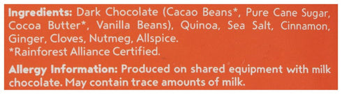 Undercover 3 Chocolate Co, Crisps Quinoa Dark Chocolate Pumpkin Spice, Ounce