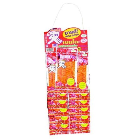 Bento Squid Seafood Snack Sweet&Spicy 6g. Pack12