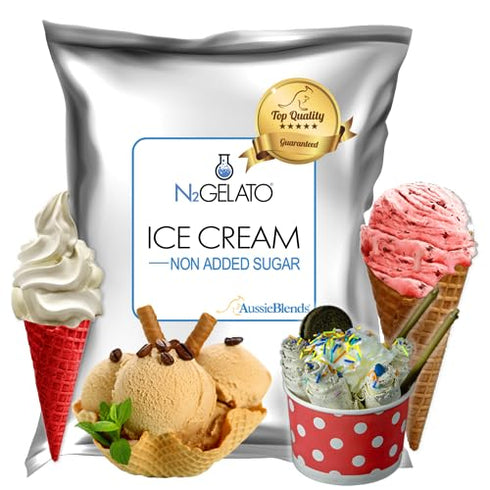 AussieBlends No Added Sugar Ice Cream Mix For Soft Serve, Milkshakes, Sundaes,