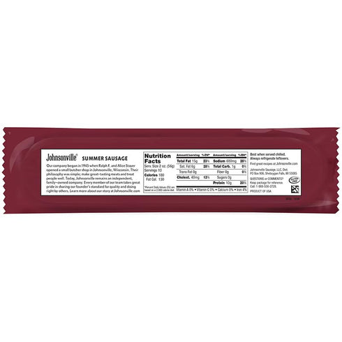 Summer 1/20oz, Johnsonville Beef Sausage Good Source of Protein, Great for Charcuterie & Cheese