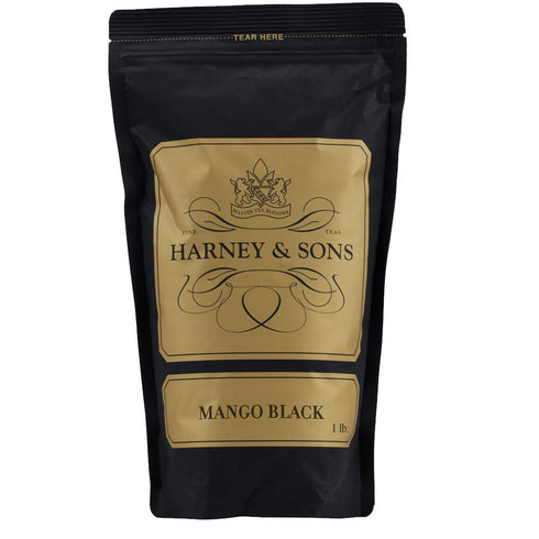 16 oz Harney & Sons Mango Tea, Black Loose Leaf Tea, bag