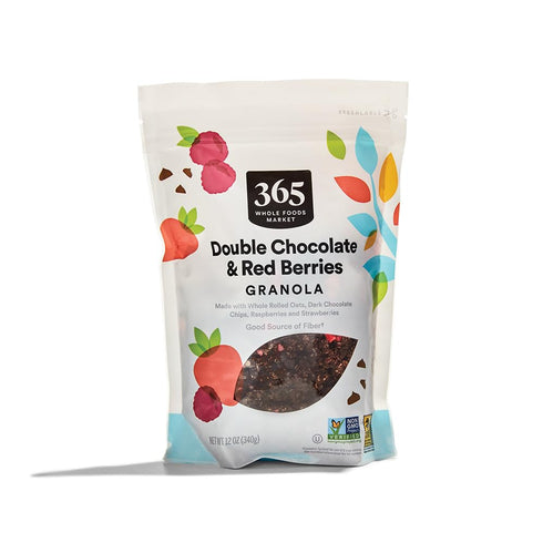 365 by Whole Foods Market, Granola, Double Chocolate with Red Berries, 12