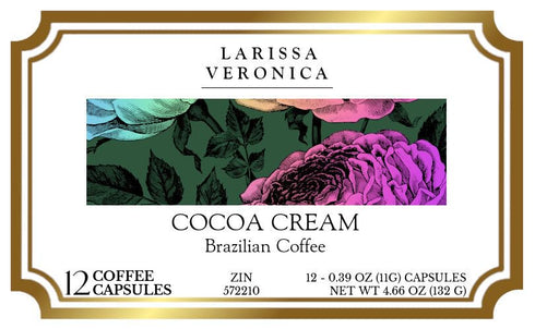 Larissa Veronica (12 572210) 3 Pack Cocoa Cream Brazilian Coffee (Single Serve K-Cup Pods) (Gourmet, Naturally