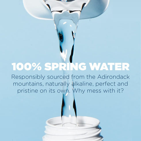 100% 8.0 1L 33.8 Oz (Pack 6) JUST Water - Spring Water, Naturally Alkaline, pH - Plant-Based, BPA Free, Sustainable